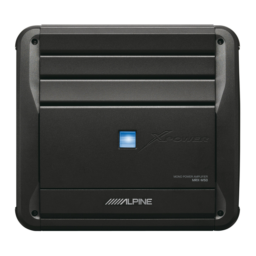 Alpine MRX-M100 Owner's Manual