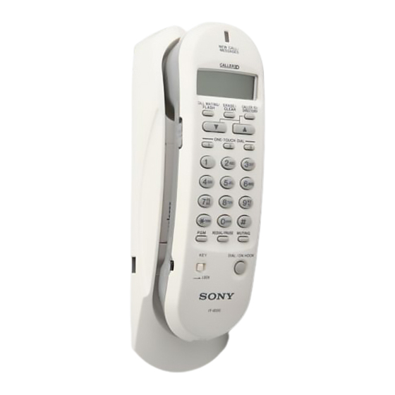 Sony IT-ID20 - Streamline Phone Manuals