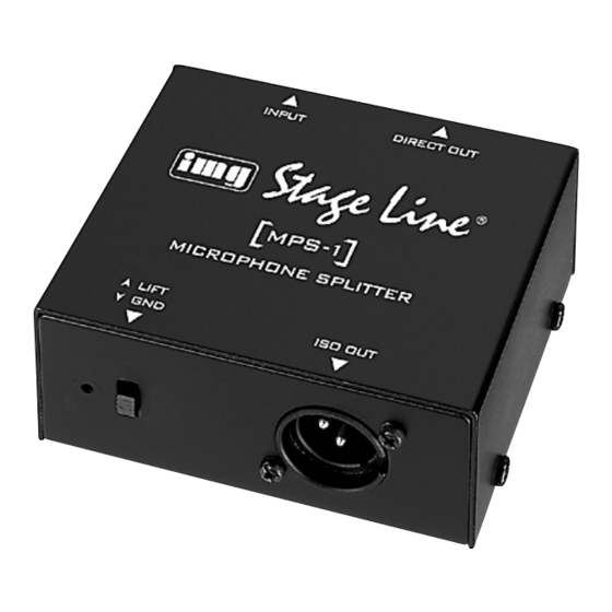 Monacor img Stage Line MPS-1 Manual