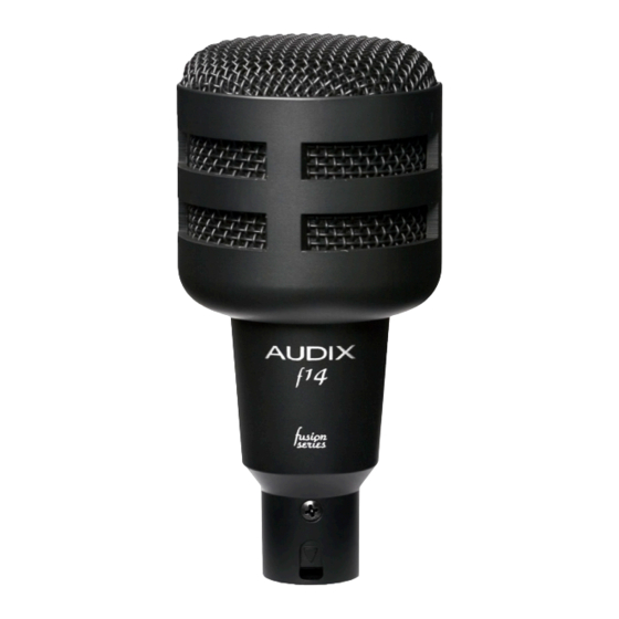 Audix Fisuon Series Quick Start Manual