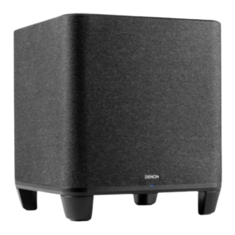 Denon HOME SUBWOOFER Quick Start Manual