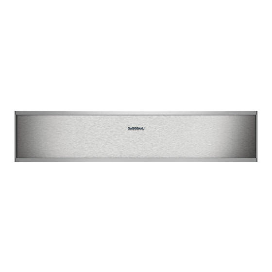 Gaggenau 400 Series Quick Start Manual