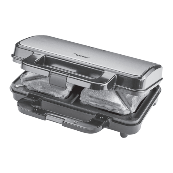 Bestron SANDWICHMAKER XL Instruction Manual
