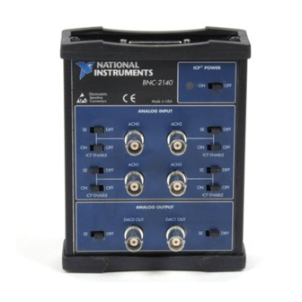 National Instruments BNC-2140 Manuals