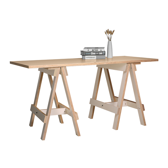 Mocka Trestle Desk Assembly Instructions