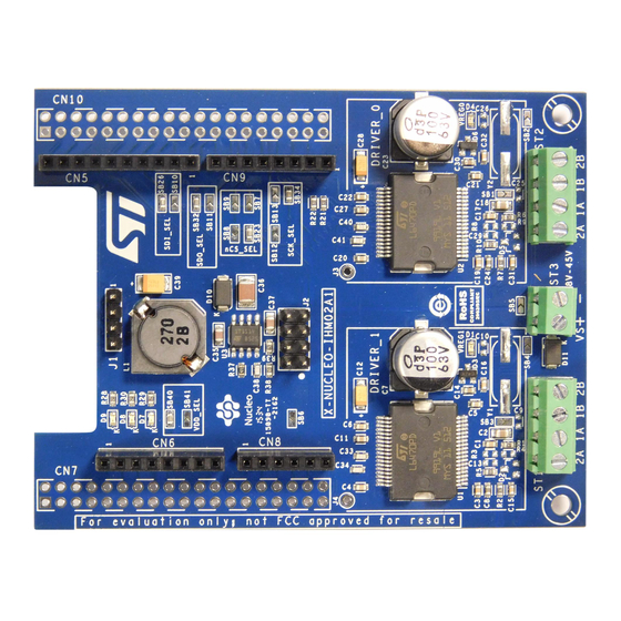ST X-NUCLEO-IHM02A1 Quick Start Manual
