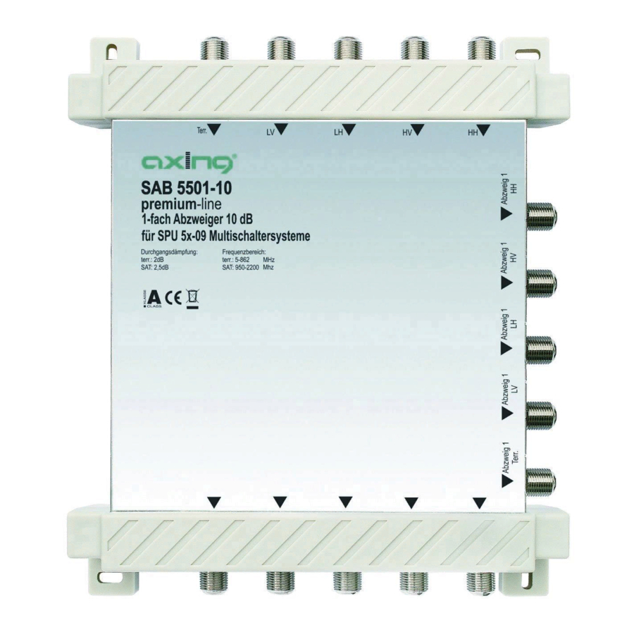 axing SAB 5501-10 Operation Instructions
