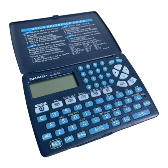 Sharp EL-6053 Operation Manual