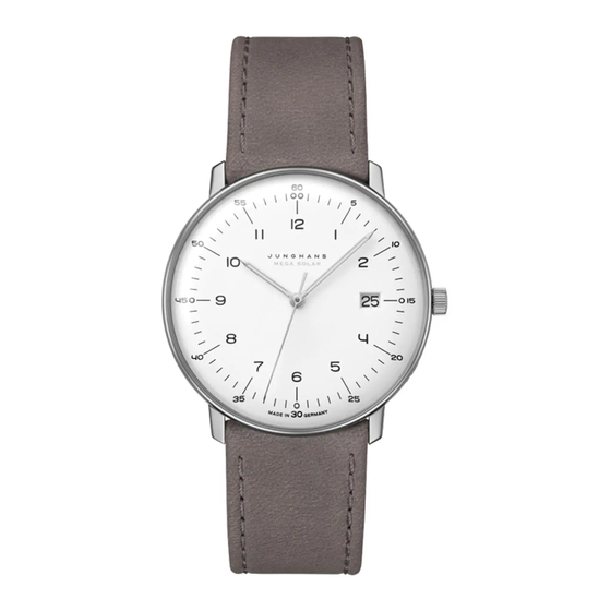 Junghans max bill MEGA Solar Manual