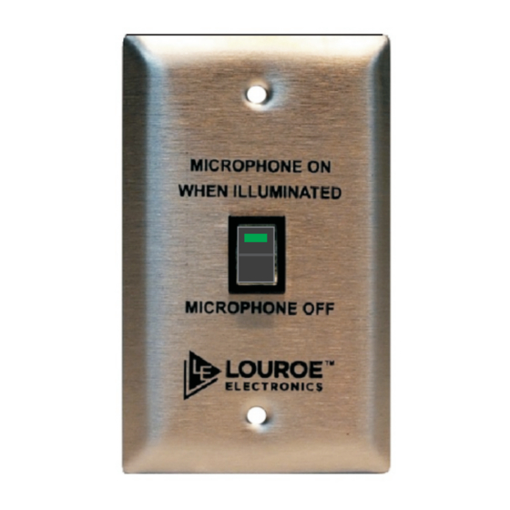 Louroe Electronics MS-D1 Installation And Operating Instructions