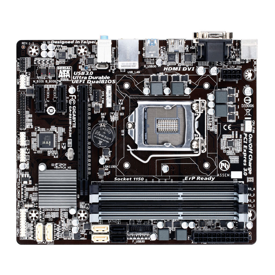 Gigabyte GA-B85M-DS3H Manuals