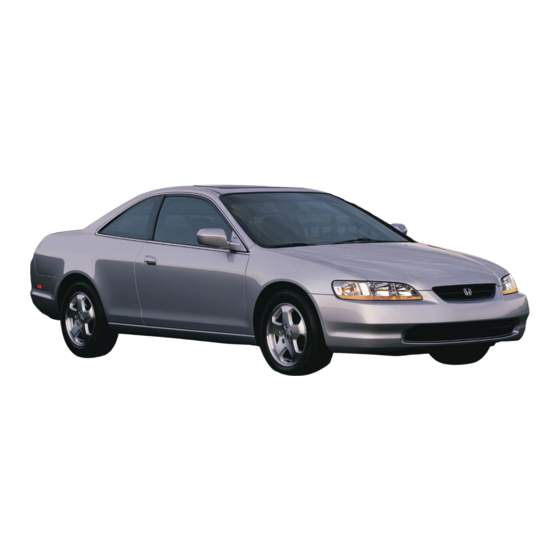 Honda Accord Coupe 1998 Owner's Manual