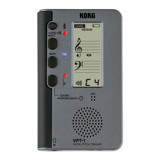 Korg VPT-1 Owner's Manual