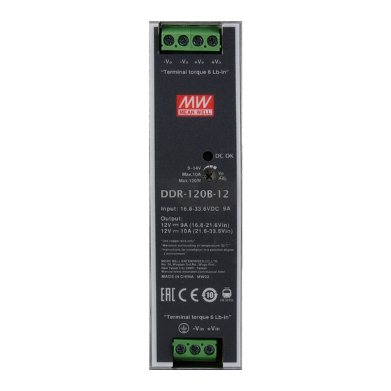 Meanwell DDR-240 Series DC-DC Converter Manuals