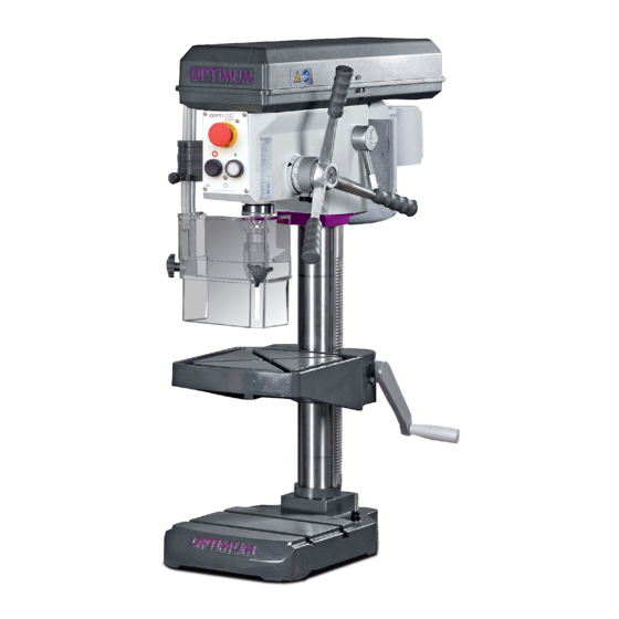 Optimum OPTIdrill B 16H Operating Manual