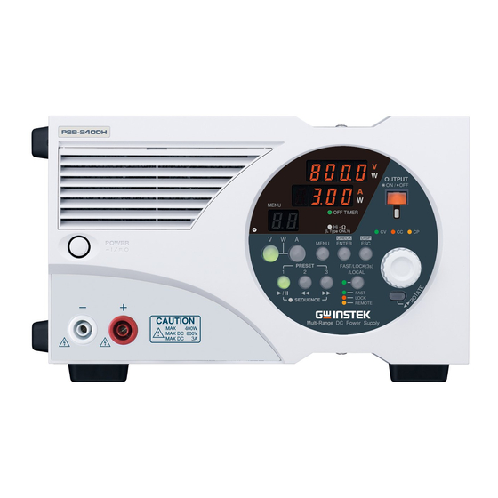 GW Instek PSB-2000 series User Manual