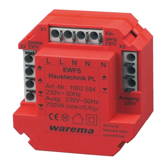 WAREMA EWFS Haustechnik PL Operating And Installation Instructions