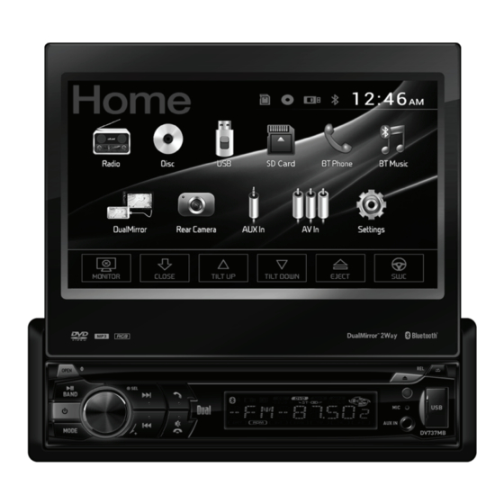 Dual Electronics Corporation DV737MB Owner's Manual