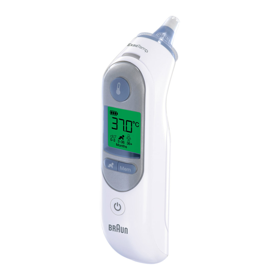 Braun ThermoScan IRT 6020 Manual