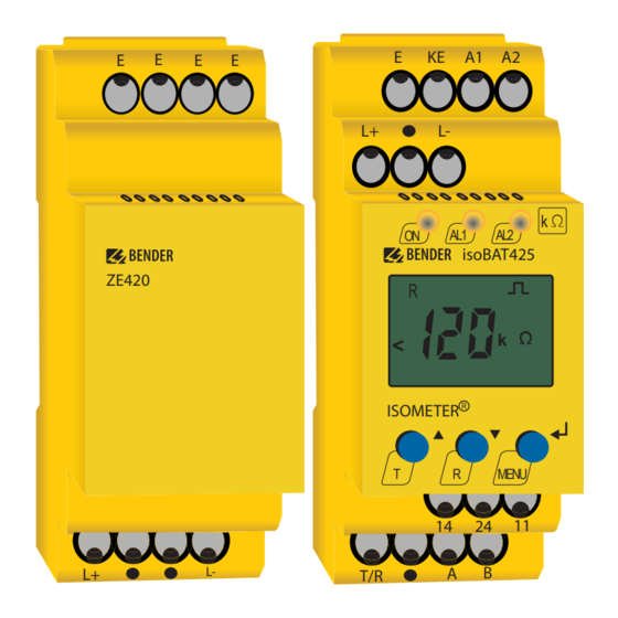 Bender ISOMETER isoBAT425 Quick Start Manual