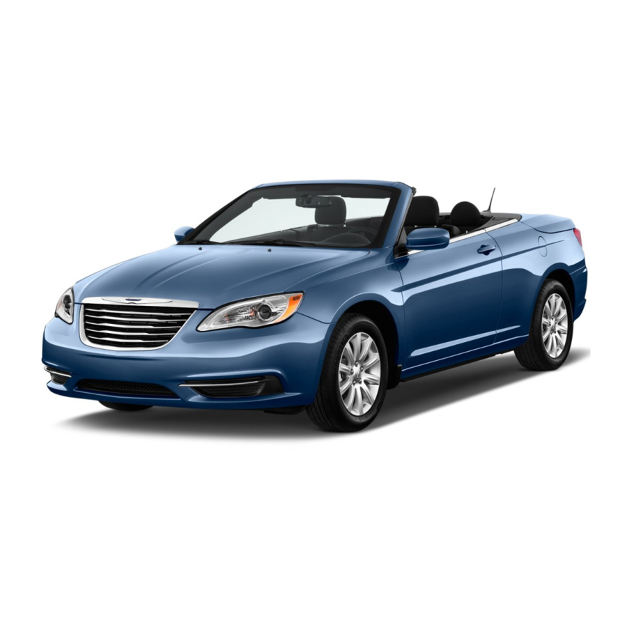 Chrysler 200 Convertible User Manual