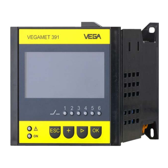 Vega VEGAMET 391 Manuals