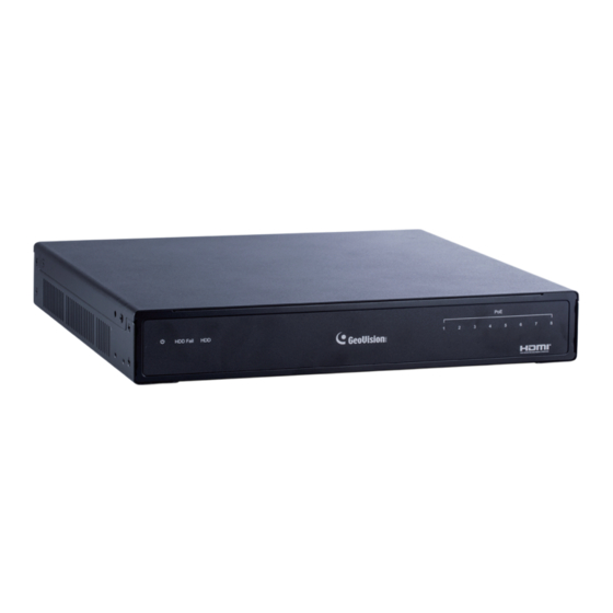 GeoVision 88-SNVR411-1TB User Manual