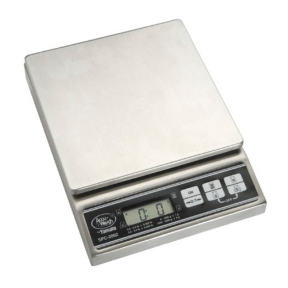 Yamato Acuu-Weigh SPC-2002 Technical Manual