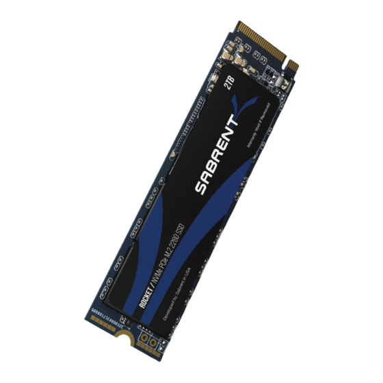 Sabrent Rocket Series Installation Manual