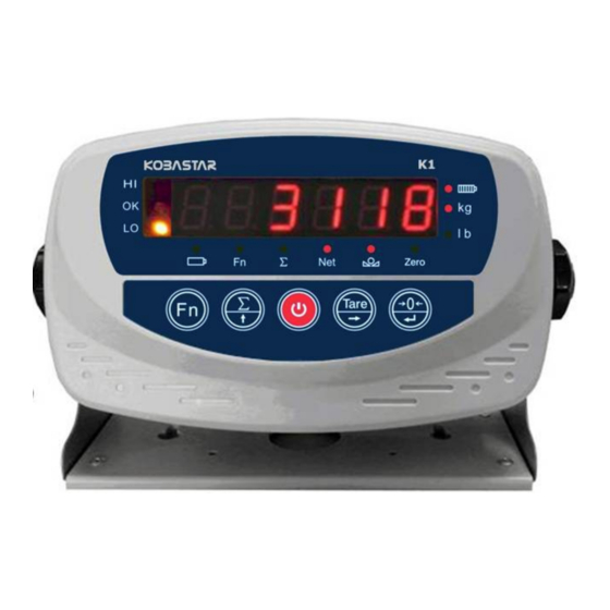 User Manuals: Kobastar K1 Digital Weighing Scale