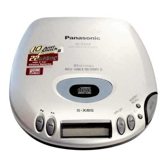 Panasonic SL-S262 Operating Instructions Manual