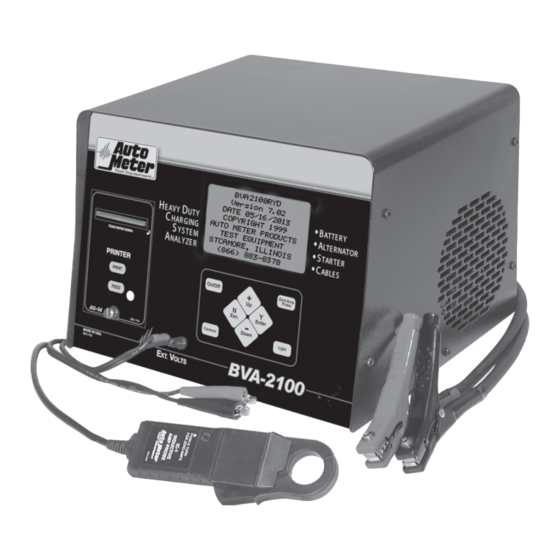 Auto Meter BVA-2100/RYD Instruction Manual