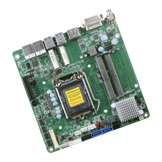 DFI SD101-Q170 Mini-ITX Motherboard Manuals