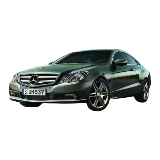 Mercedes-Benz E-Class 2009 Owner's Manual