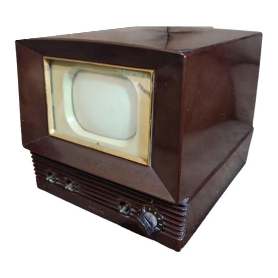 Philco 50-T701 Manuals