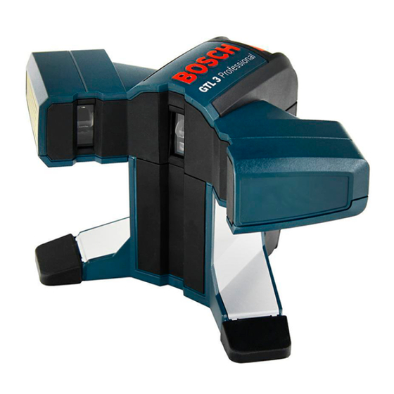 Bosch GTL3 Instructions Manual