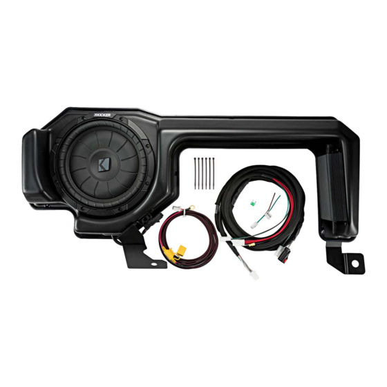 Kicker 19417164 Quick Start Manual