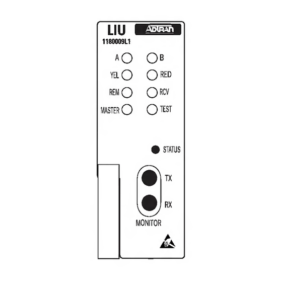ADTRAN Total Access 1500 Dual Line Interface Unit Installation And Maintenance Practice