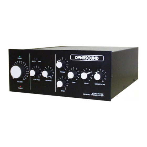 Biamp Dynasound PRO DS1092 Manual