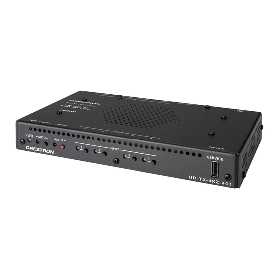 Crestron HD-TX-4KZ-401 Manual