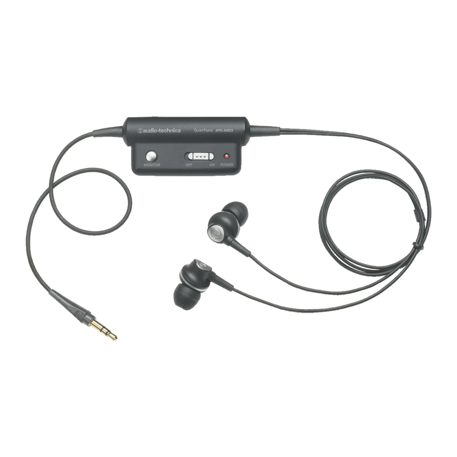 Audio Technica QuietPoint ATH-ANC3 User Manual