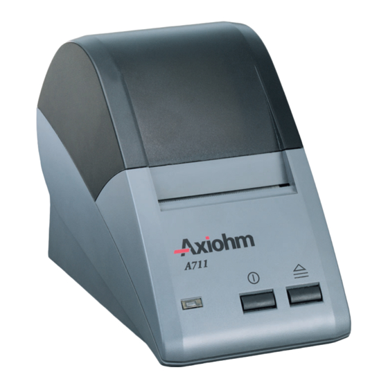 Axiohm A711 Troubleshooting Manual