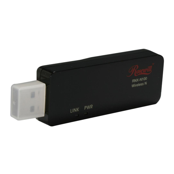 Rosewill RNX-N100 Quick Installation Manual