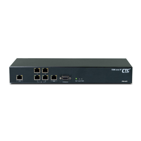CTC Union IPM-E1 Series User Manual