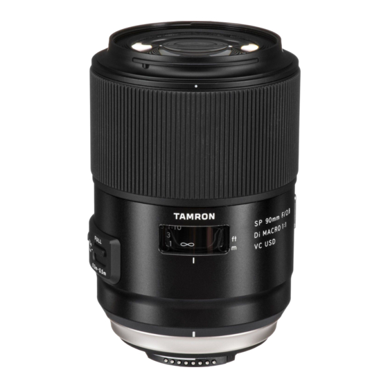 Tamron SP90mm F/2.8 Di MACRO 1:1 VC USD Manual