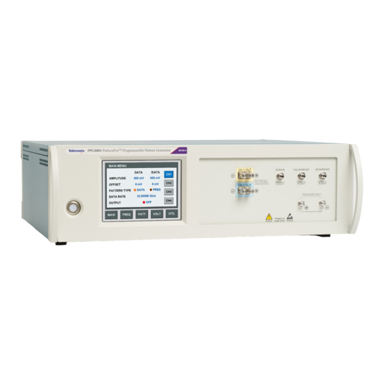 Tektronix PPG3000 Series Declassification And Security Instructions