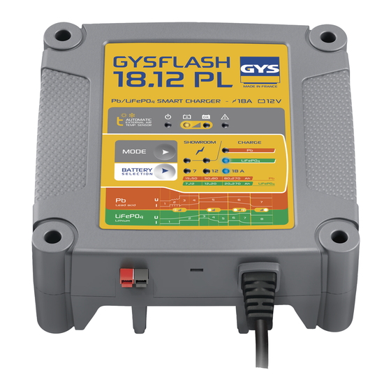 User Manuals: GYS GYSFLASH 18.12 PL Battery Charger