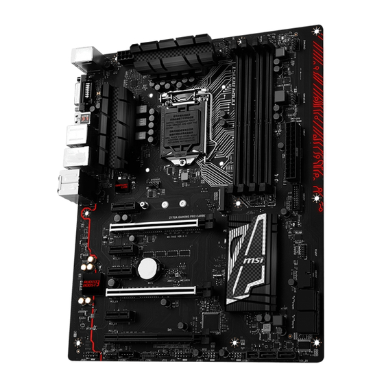 MSI Z170A GAMING PRO CARBON User Manual