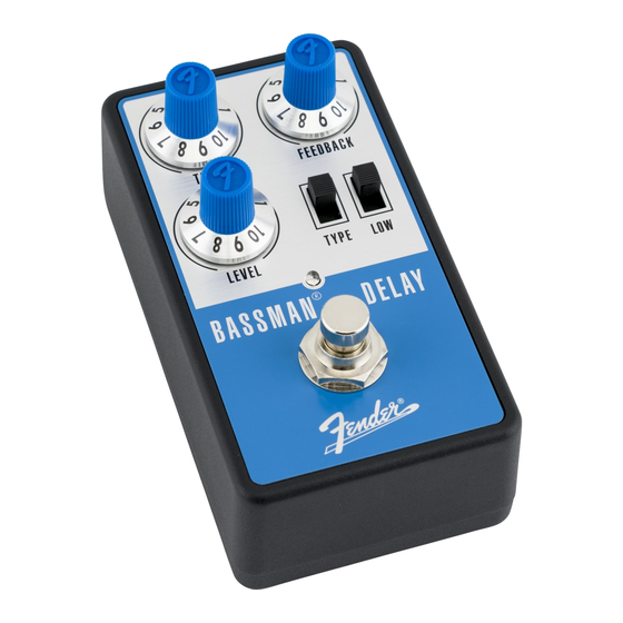Fender BASSMAN DELAY Manuals