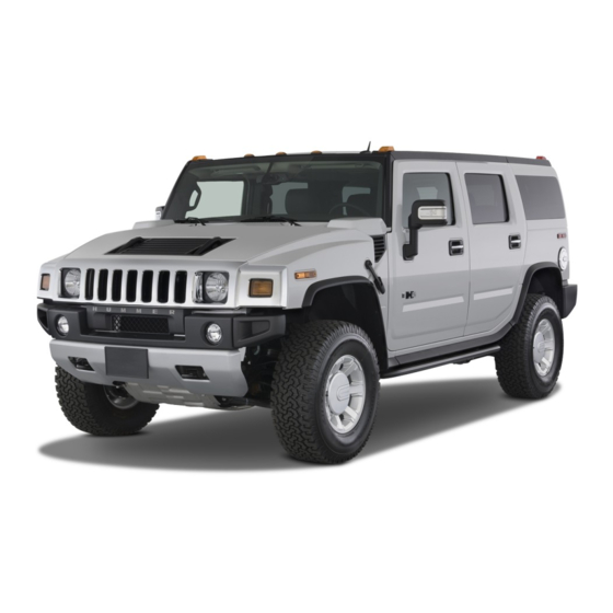 Hummer 2008 H2 Getting To Know Manual